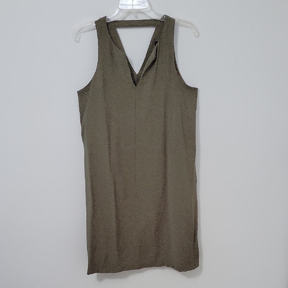 Banana Republic Olive Green Sleeveless Dress, Size Medium